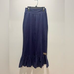 Matilda Jane‎ Big Ruffle  Pull On Pants Navy Blue Womens Size XS